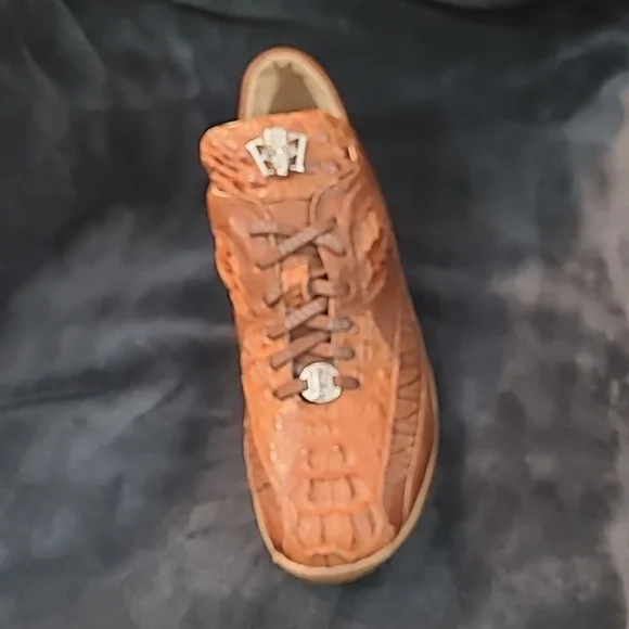 Fennix Italy  shoe mustard calfskin/alligator Fennix Italy shoes dressy mustard slip on loafer leather  main image 4